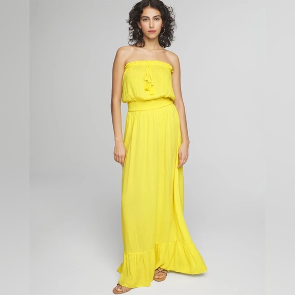 WHBM STRAPLESS MAXI COVERUP